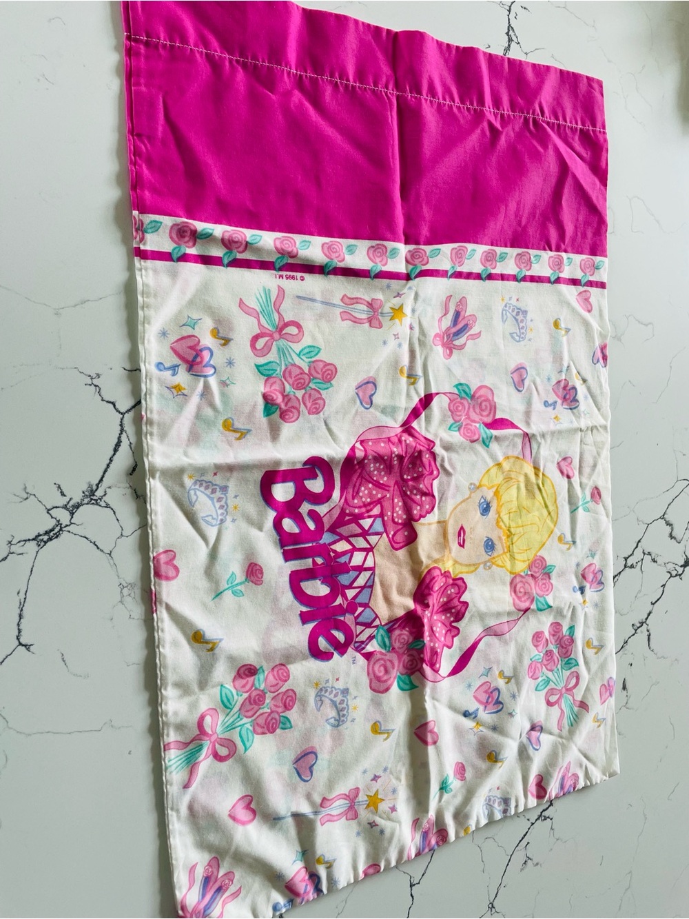 Vintage 1995 Barbie Standard Pillowcase